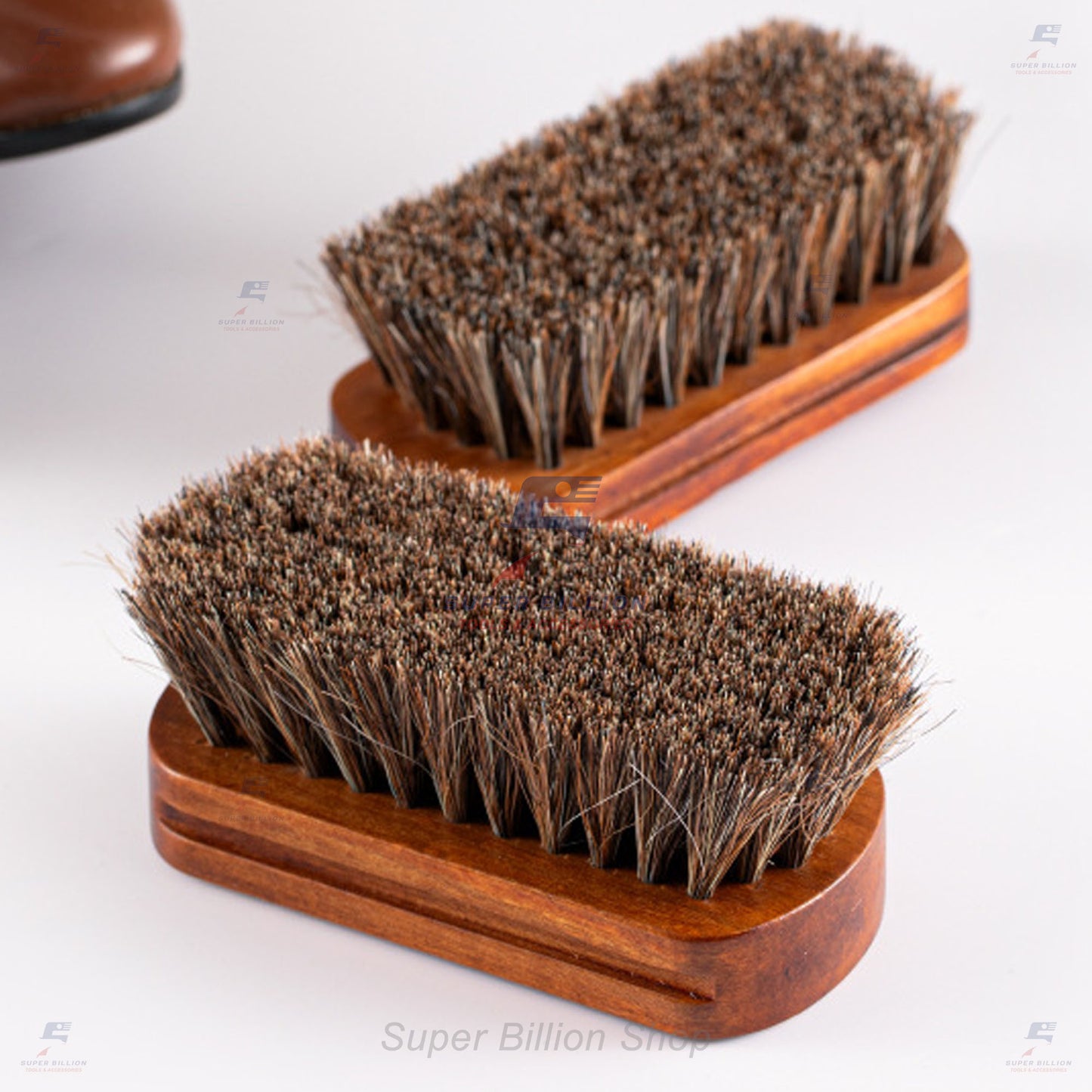 แปรงขนม้าแท้ 100% ขนแปรงอ่อนนุ่ม สำหรับดูแลเครื่องหนัง ขนาดเล็ก