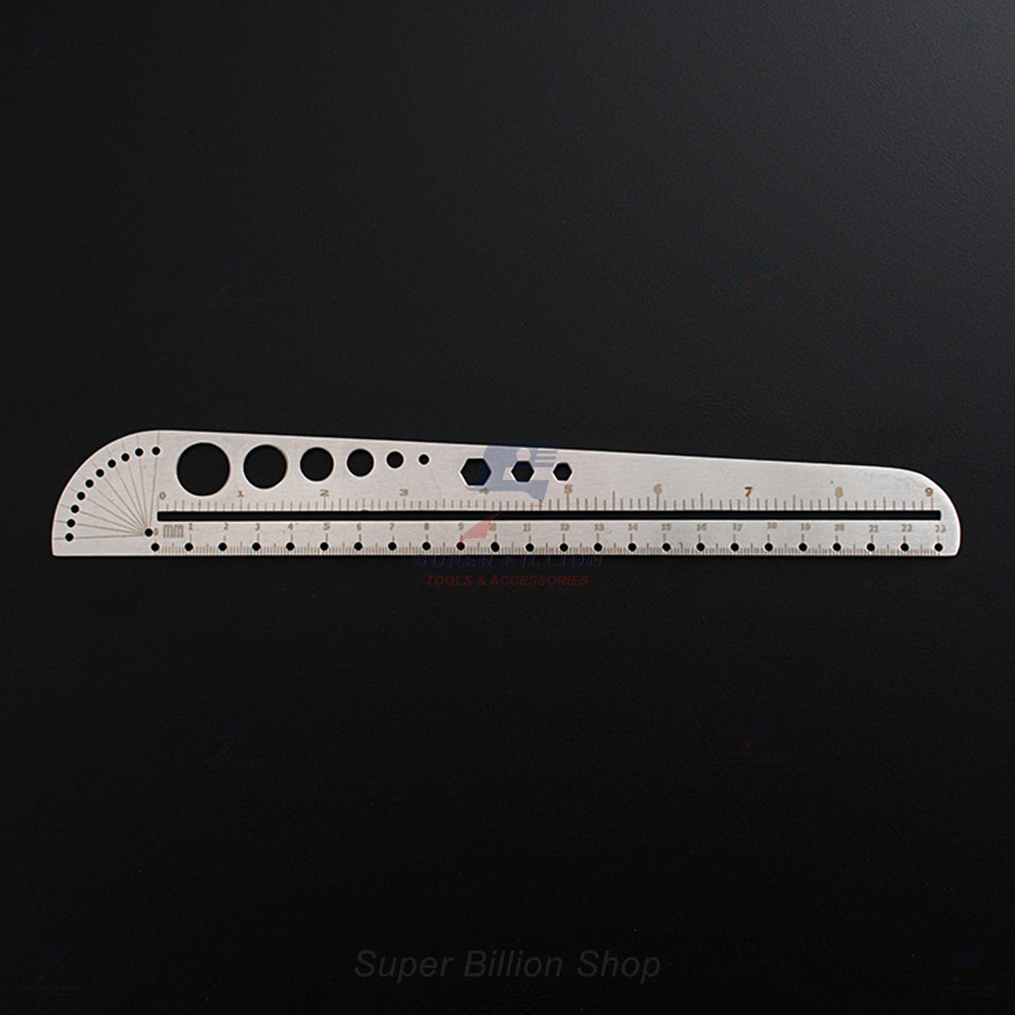 Stainless Steel Multipurpose Ruler – Protractor, Circle & Hex Gauge, Measuring Tool for DIY