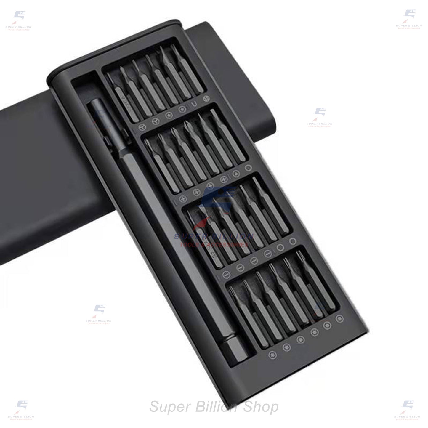 24-in-1 Precision Screwdriver Set – S2 Steel Bits, Magnetic Aluminum Handle, Compact Slide Case | Model No.6024