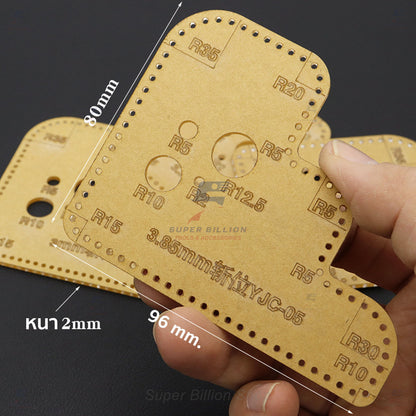 Acrylic Leathercraft Ruler – Corner Radius & Stitch Spacing Template