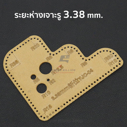 Acrylic Leathercraft Ruler – Corner Radius & Stitch Spacing Template