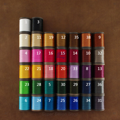 ด้ายแว็กซ์โพลีเอสเตอร์ Amy Roke 0.45mm (P45) ยาว 210 เมตร ด้ายเย็บหนังเกรดพรีเมียม