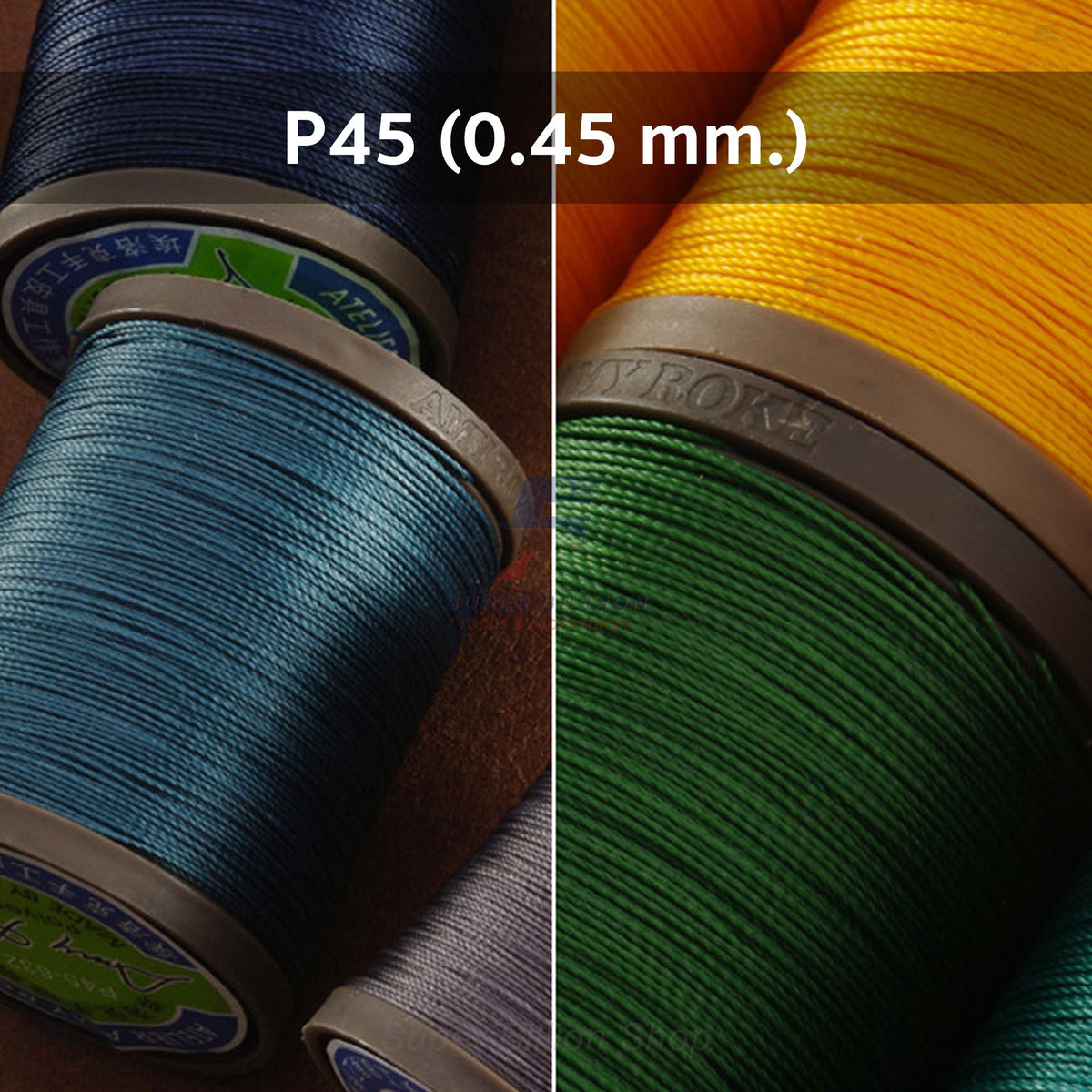 Amy Roke P45 Waxed Polyester Thread 0.45mm – 10m / 20m Cut Length for Leather Hand Stitching