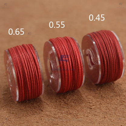 ชุดกล่องด้ายโพลีเอสเตอร์ เคลือบแว็กซ์ ชนิดด้ายกลม กล่องละ 25 สี มี 3 ขนาดให้เลือก 0.45/0.55/0.65 mm.