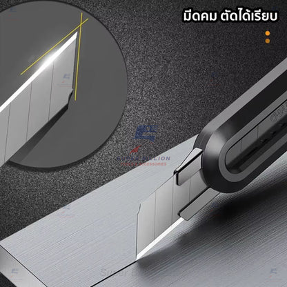 คัตเตอร์ Deli ชุดเซ็ต กล่องละ 3 ชิ้น (3ขนาด) กล่องเดียวได้ทั้ง 9/18/19 mm. ดีไซน์สวย ทันสมัย