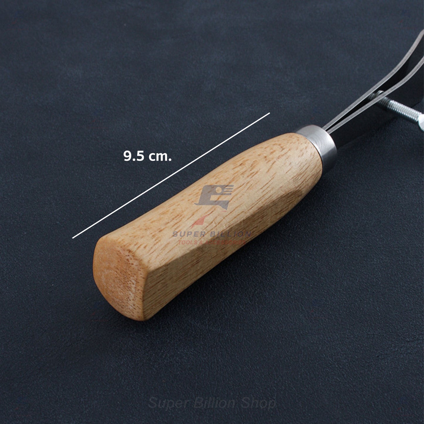 Adjustable Leather Edge Groover – Wooden Handle, High-Quality Steel Tool for Leathercraft and Handmade