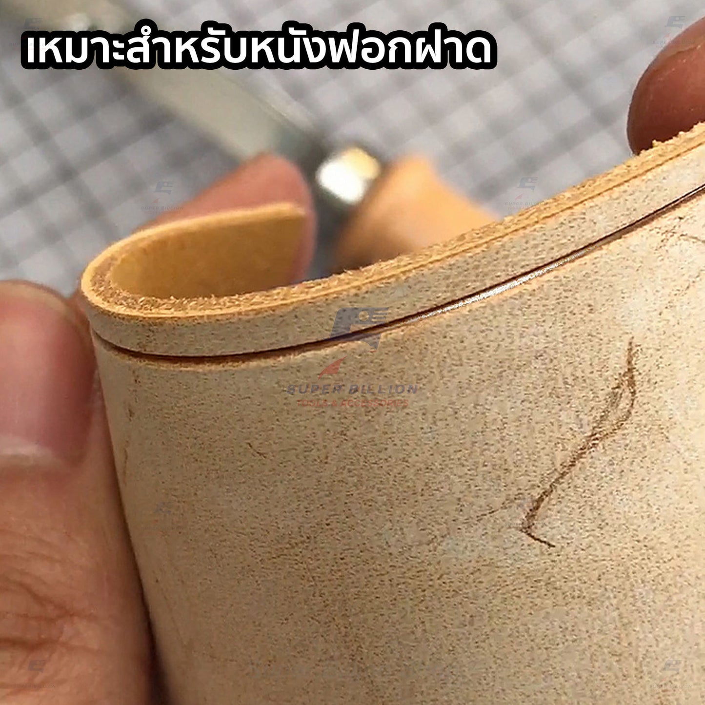 Adjustable Leather Edge Groover – Wooden Handle, High-Quality Steel Tool for Leathercraft and Handmade