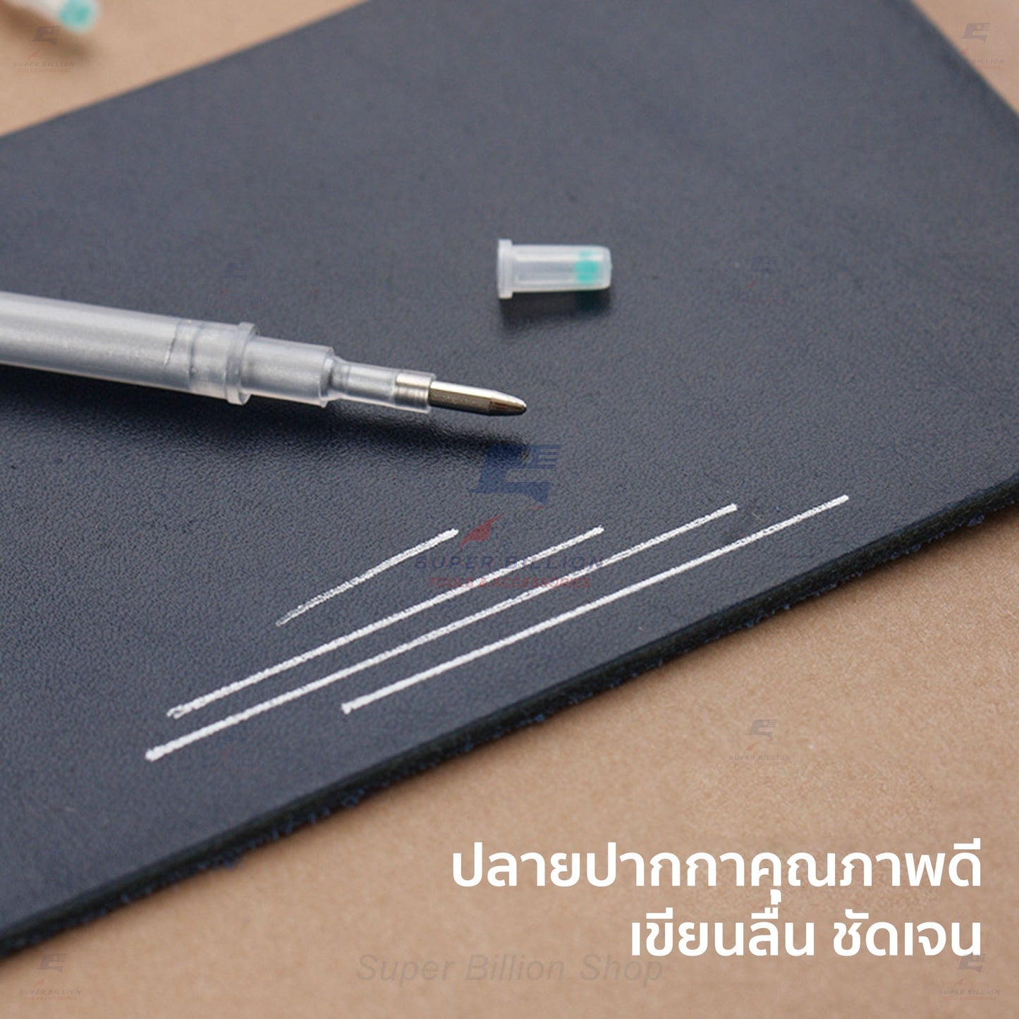ปากกาคาร์บอนรีฟิล ด้ามใหญ่ (3 ด้าม/แพ็ค) | และน้ำยาลบคราบหมึก (1 แท่ง/แพ็ค) สำหรับงานหนัง