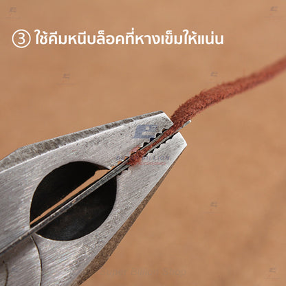 เข็มถักสายหนัง เข็มร้อยเชือกหนัง แบบ 1 รู และ 2 รู สำหรับงานเย็บหนัง งานแฮนด์เมด