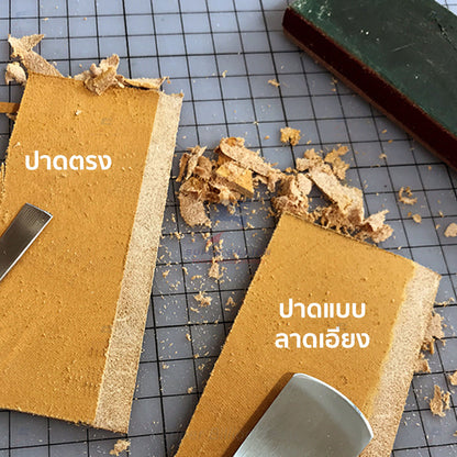 มีดปาดหนังให้บาง มีดปอกหนัง หัวเหลี่ยม / หัวโค้ง สำหรับงานหนัง ความยาว 15cm คมกริบ เหล็กแข็งแรง No.4717