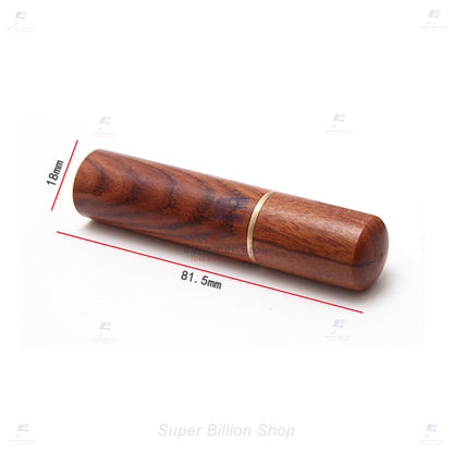 กระบอกไม้เก็บเข็ม เข็มเย็บหนัง เข็มงานปัก งานฝีมือ ดีไซน์หรู วัสดุไม้จันทน์แท้