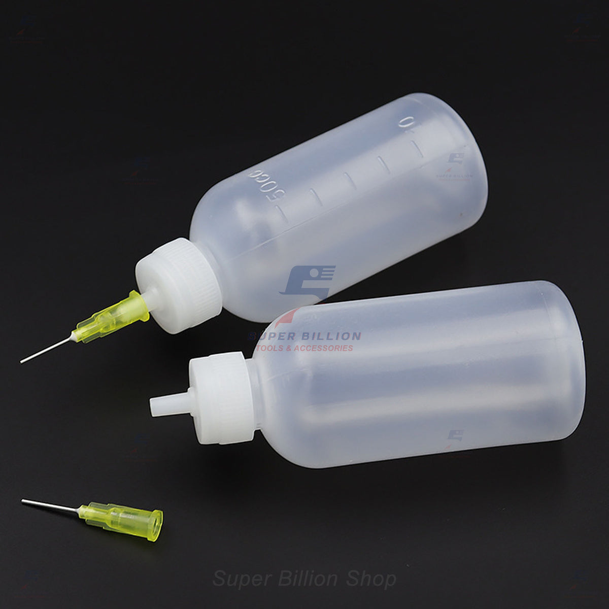 50ml Needle Tip Applicator Bottle – Precision Glue Dispenser, Squeeze Bottle with Metal Needle Tip