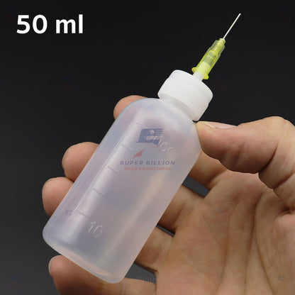50ml Needle Tip Applicator Bottle – Precision Glue Dispenser, Squeeze Bottle with Metal Needle Tip