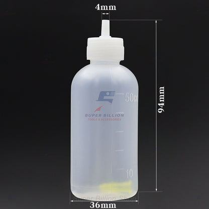 50ml Needle Tip Applicator Bottle – Precision Glue Dispenser, Squeeze Bottle with Metal Needle Tip