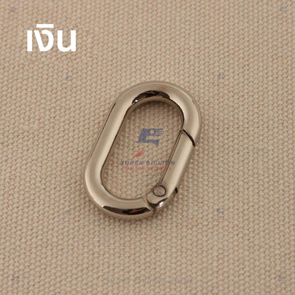 ตะขอสปริงวงรี (แพ็ค 2 ชิ้น/สี) วัสดุ Zinc Alloy ทนสนิม สำหรับงานเครื่องหนัง กระเป๋า อะไหล่ตกแต่งแฟชั่น งาน DIY No.6990