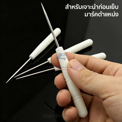 Pointed Awl with PP Plastic Handle – Zinc-Plated Carbon Steel Marking & Pre-Punch Tool