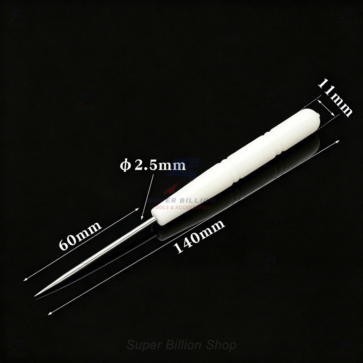 Pointed Awl with PP Plastic Handle – Zinc-Plated Carbon Steel Marking & Pre-Punch Tool