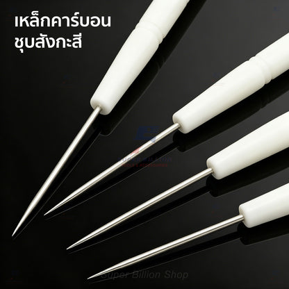 Pointed Awl with PP Plastic Handle – Zinc-Plated Carbon Steel Marking & Pre-Punch Tool