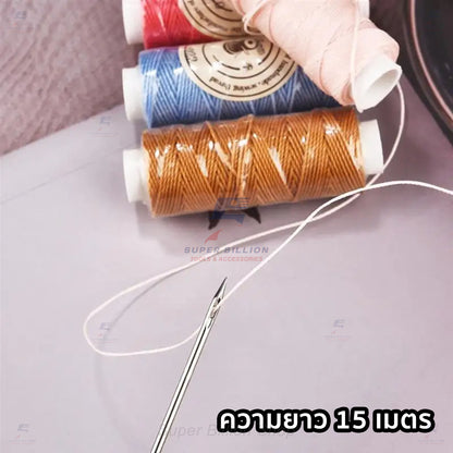 ด้ายโพลีเอสเตอร์ เคลือบแว็กซ์ ขนาด 0.8 mm. ยาว 15 เมตร ใช้ทำเครื่องประดับ งานแฮนด์เมดต่างๆ