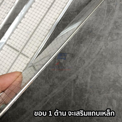 ไม้บรรทัดพลาสติก PS ขอบเหล็ก ยาว 30 cm. Nine Sea ของไต้หวัน ขอบกันใบมีด สำหรับงานตัดหนัง งานคัตเตอร์ และงานแฮนด์เมด