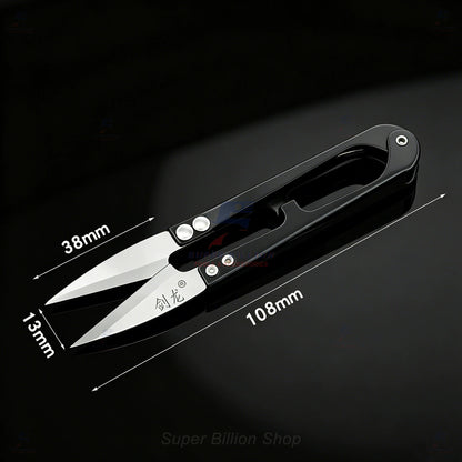 Carbon Steel Thread Snips 108mm – Sharp Thread Cutting Scissors, Sewing Thread Clipper for Leathercraft, Embroidery & DIY