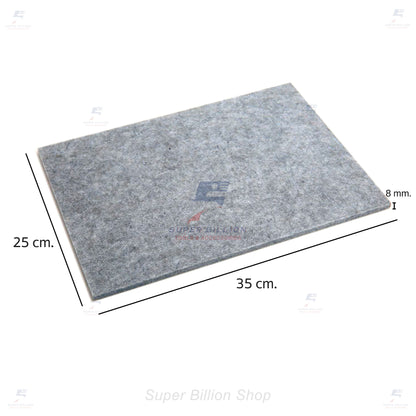 แผ่นรองตอก ลดเสียง โพลีเอสเตอร์ไฟเบอร์ 35×25×8 มม. แผ่นซับเสียงงานเครื่องหนัง แผ่นรองตอกหนัง